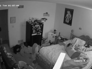 Hot Couple fucking in Bedroom HACKING CAM