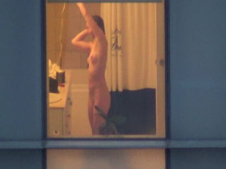 hotel window voyeur young blond